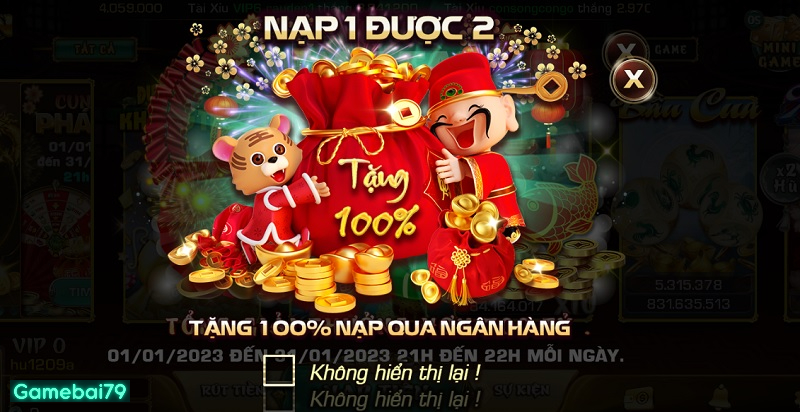 Khuyến mãi nạp 1 được 2 anh em nhận ngay lập tức 