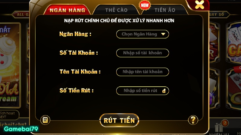 Hướng dẫn cược thủ thao tác nạp và rút tiền nhanh chóng