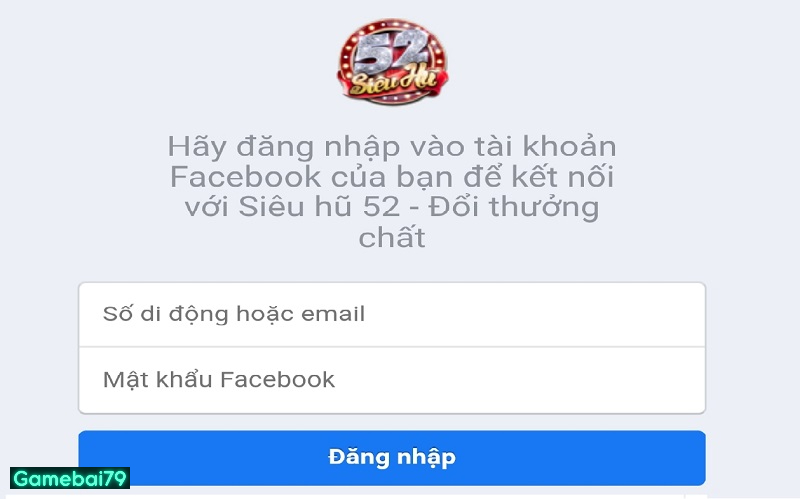 Đăng nhập lại thông tin tài khoản Facebook để tạo tài khoản