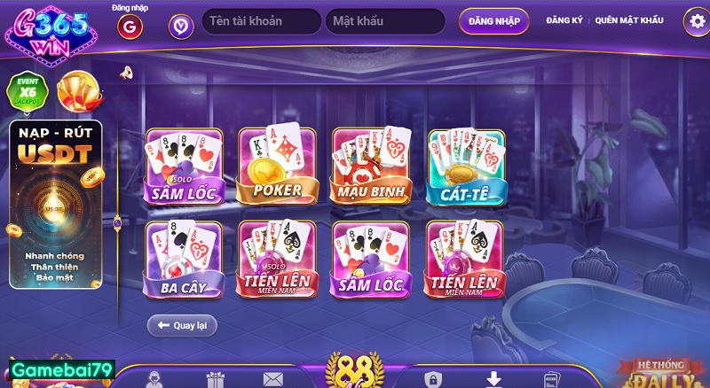 Cổng game bài đổi thưởng lành mạnh - G365 Win