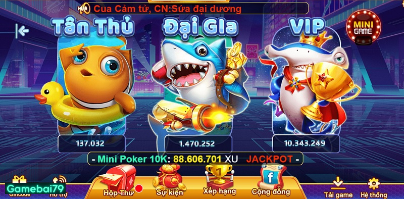 Kho game cá cược có 1 0 2 tại cổng game Săn Hũ 777