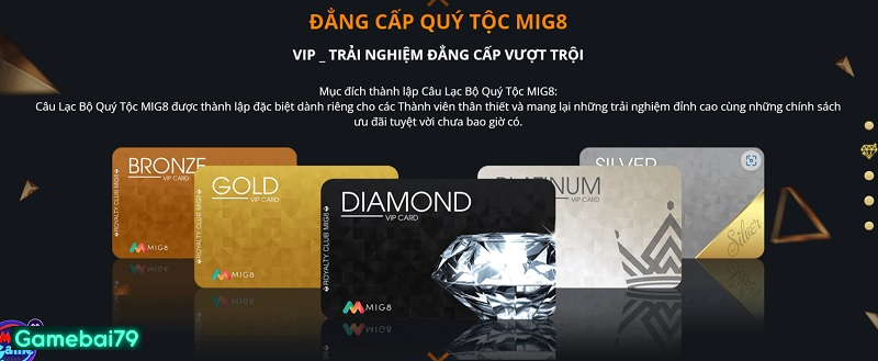 Cơ chế Vip giúp bạn có những đặc quyền từ nhà cái Mig8 2023