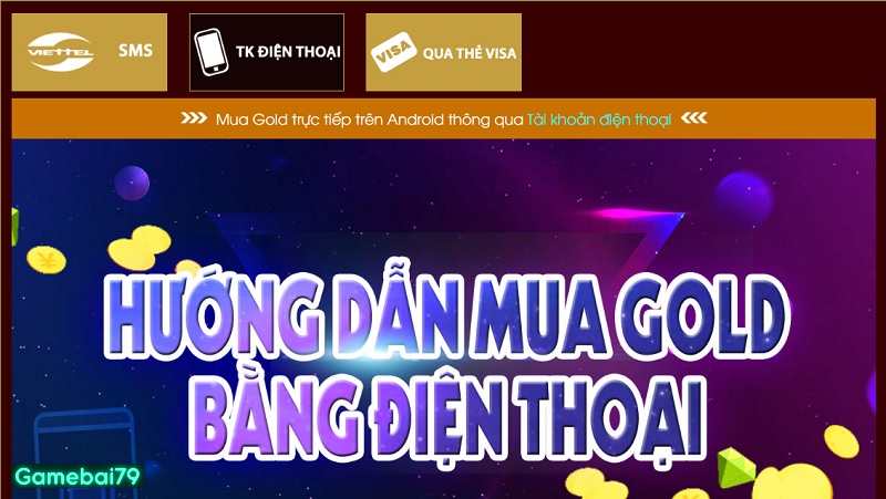 Hướng dẫn cách mua Gold qua tài khoản điện thoại