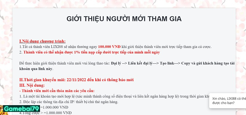 Quy trình nhận tiền khuyến mãi nhanh chóng tại Lixi88