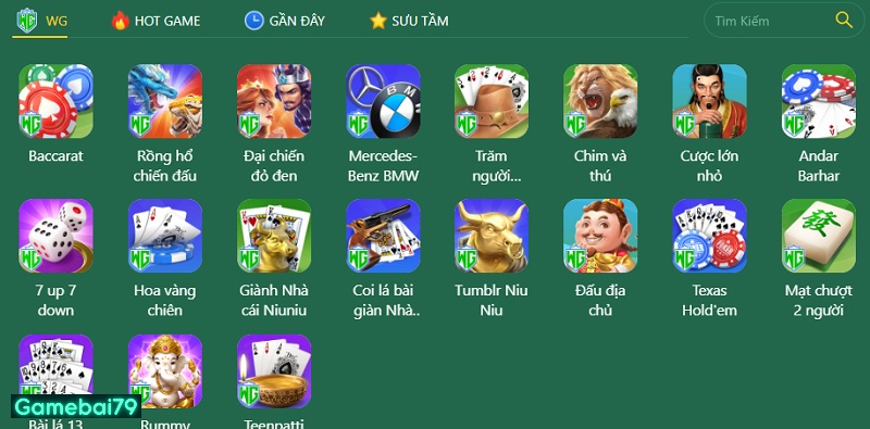 VKGame cung cấp đa dạng các trò chơi cá cược hấp dẫn