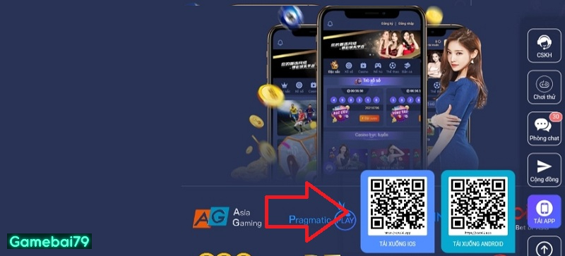 Chọn lựa 1 trong 2 mã QR để thực hiện tải app